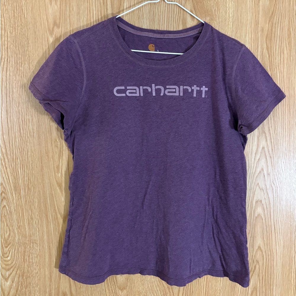Carhartt Purple Logo Crewneck Short Sleeve Tee